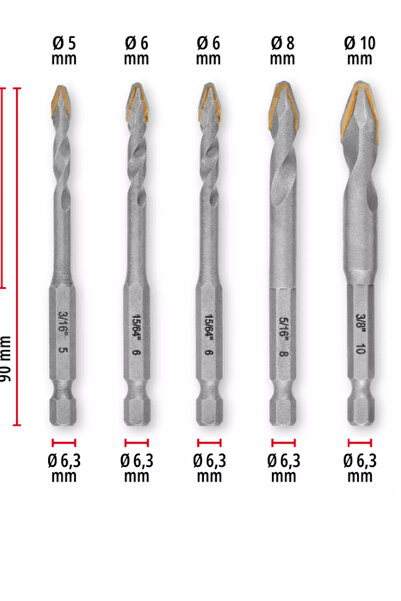 Einhell Orijinal S-case 10 Parça Seramik Matkap Ucu Seti - 49051410