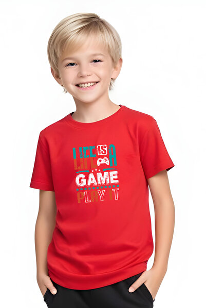 panios kids Life Is Game Printed Boy's Double Pocket Bottom-Top Set