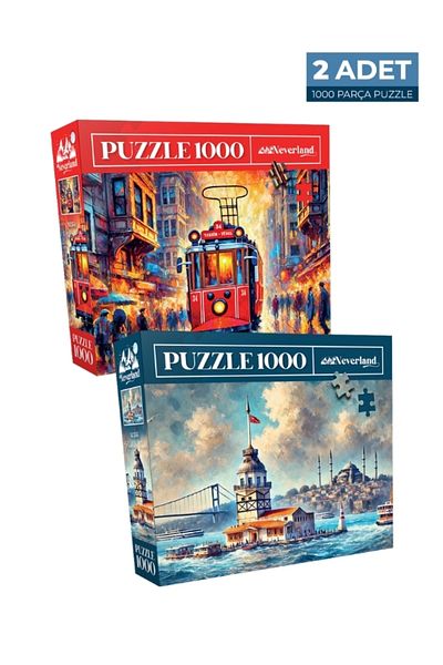 Neverland 2 Pcs 1000 Piece Puzzle - Stylish Street and Maiden's Tower
