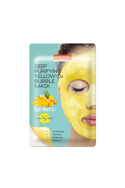 Purederm PUREDERM - Korejská bublinková čisticí pleťová maska ​​s kurkumou, 25 g