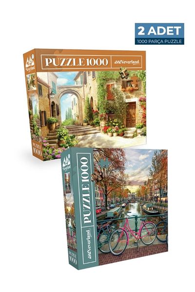 Neverland 2 Pcs 1000 Piece Puzzle - Old Street and Amsterdam