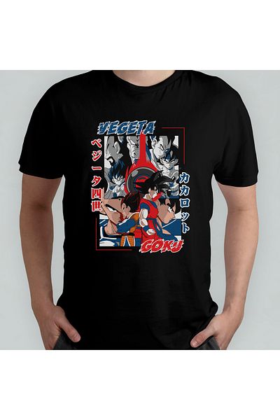Pixxa Dragon Ball Goku 3 - T-Shirt από 100% βαμβακερό λαιμόκοψη