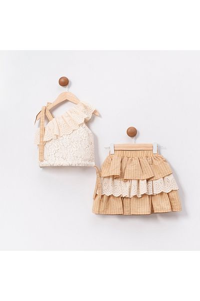 ministok Elowen Lace Blouse and Skirt Girls' Set