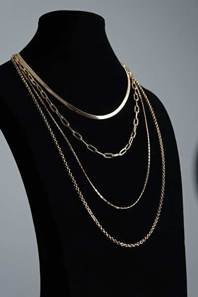 Jack Ferrero KADIN ALTIN KAPLAMA RENK ATMAZ KOLYE