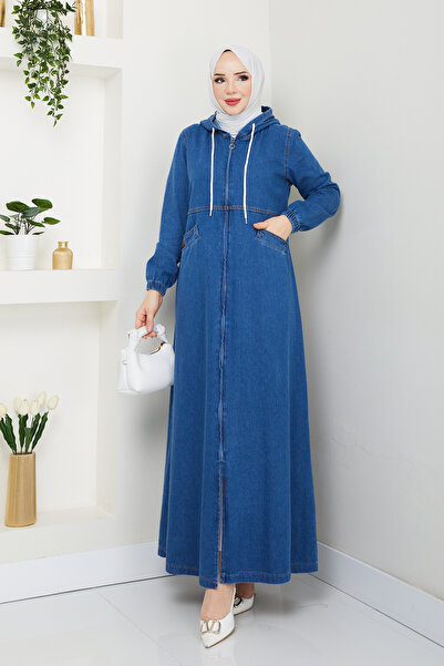 Pamuk Butik Șapcă de blugi pentru femei cu buzunar secret cu fermoar