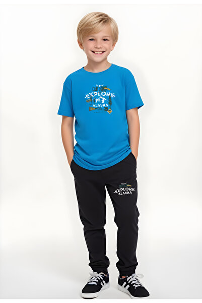 panios kids Explorează costumul pentru băiat cu buzunar dublu, cu imprimeu