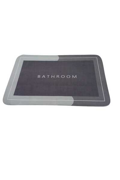 CENGİZ ÇEYİZ 60X40 cm Rectangular Bath Mat with Non-Slip Base and Super Absorbent Leather