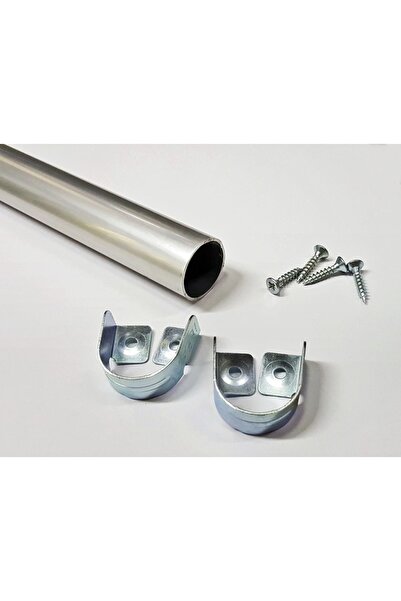 sepetra Gardırop Askı Borusu Yuvarlak 1 Adet 80 Cm Alüminyum Dolap Askı Borus...