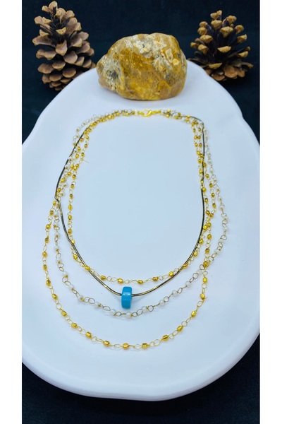 Porsuk Alternatif Handmade Ethnic Lacquer Coating Multiple Women's Necklace