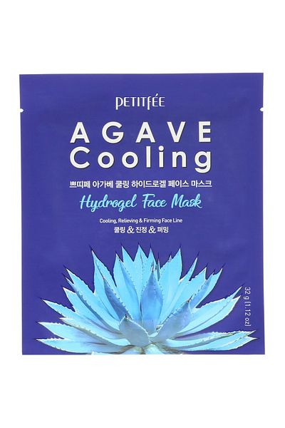 Petitfee Petitfee Agave Cooling Hydrogel Face Mask 5 x 32 g - chladivá plátěná maska, sada 5 ks