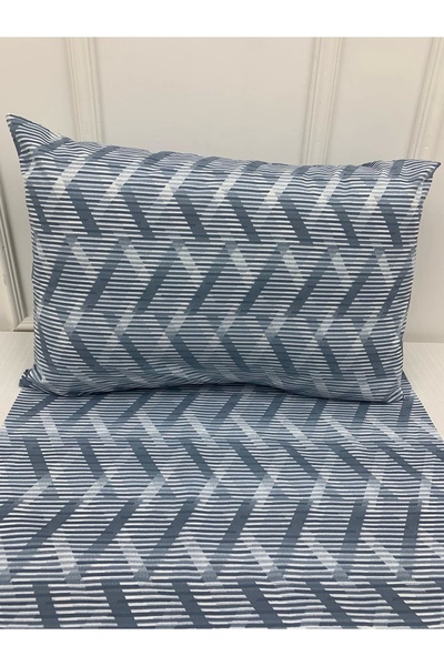 NİVEMESHOME Nivemeshome - Σετ με 2 μαξιλαροθήκες με μπλε ρίγες 50x70