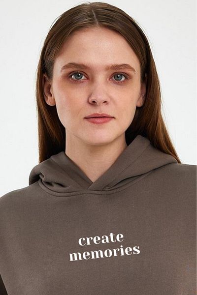 FİHA /2506-UNISEX BASKILI ΚΑΠΣΟΥΝΙ KAPŞONLU SWEAT - ΚΑΦΕ