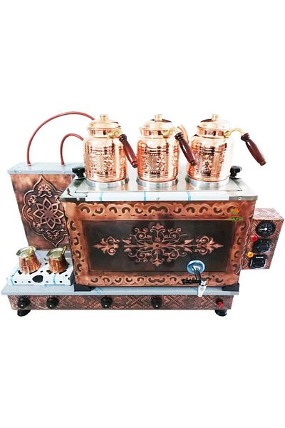 SAFİR 3 Teapot Natural Gas Copper Tea Stove - Ce Certificated Ets System