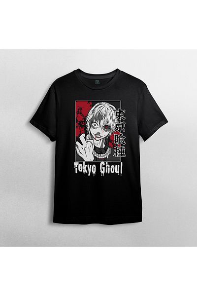 Pixxa Μπλουζάκι Tokyo Ghoul Crew Neck 100% βαμβακερό - Μοντέλο 1