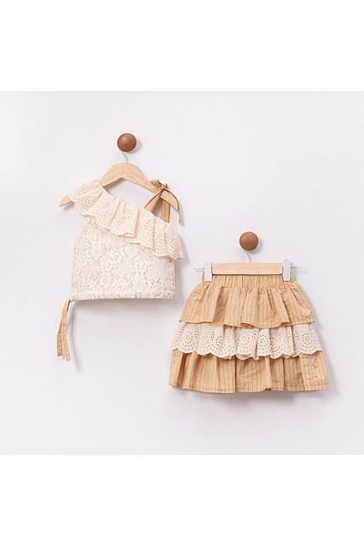 ministok Elowen Lace Blouse and Skirt Girls' Set