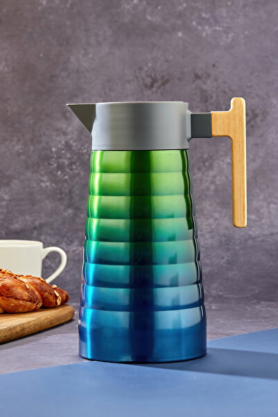 Cooker 2 Litre Çift Katmanlı Paslanmaz Çelik Termos Bambu Saplı, 12 Saat Sıca...