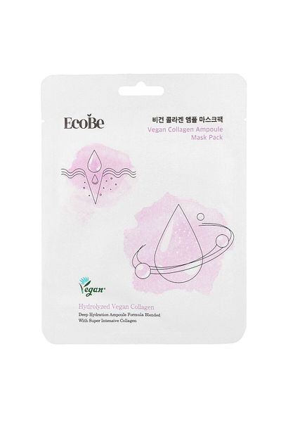 Ecobe Vegan Collagen Ampoule Mask Pack 25 ml - Firming collagen sheet mask