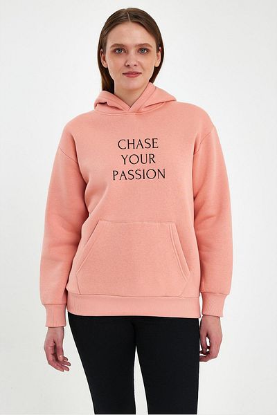 FİHA Unisex Printed Raster Cap Sweat - Apricot