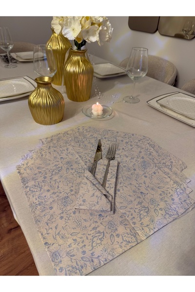 ARS DT Tabak Üstü Sunum Peçetesi 6 Parça Amerikan Servis Şık Desenli