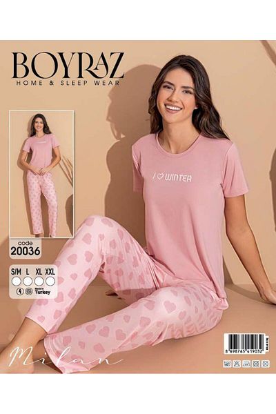 BEYAZTOPTAN Quality & Stylish Milan Short Sleeve Pyjamas Suit