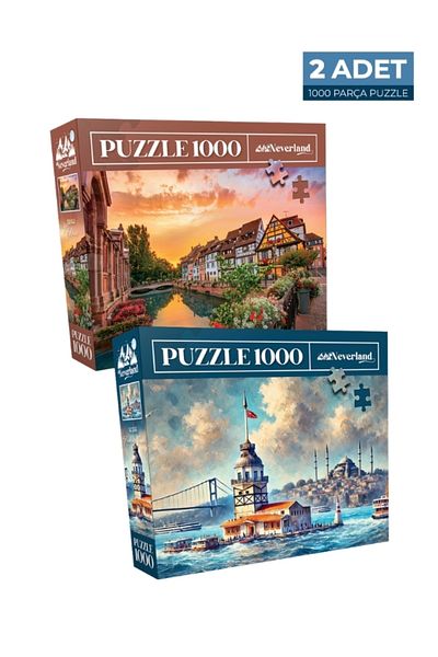 Neverland 2 Pcs 1000 Piece Puzzle - Colmar and Maiden's Tower