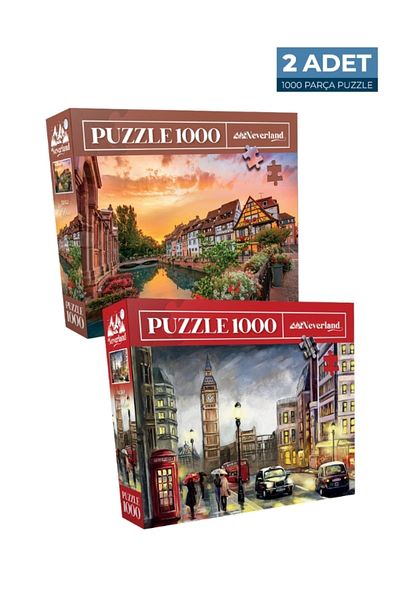 Neverland 2 Pcs 1000 Piece Puzzle - Colmar and London