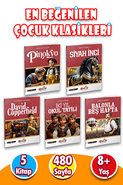 Mercek Yayıncılık En Beğenilen Çocuk Klasikleri Hikaye Kitabı Seti 5 Kitap 86...