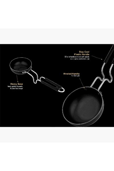 Home Box Ferric Wrought Iron Tempering Pan - 11.5 cm