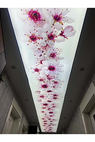 poster marketi Çiçek Desenli Gergi Tavan | Estetik ve Şık Tasarım | Işık Geçi...