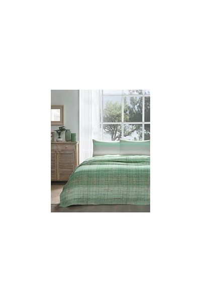 NİVEMESHOME Nivemeshome Green Double Ozdilek - Ranfonce Pique Set