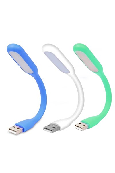 gaman 3 Adet Usb Led Işık Lamba Klavye Aydınlatma Kitap Okuma Lambası Beyaz-M...