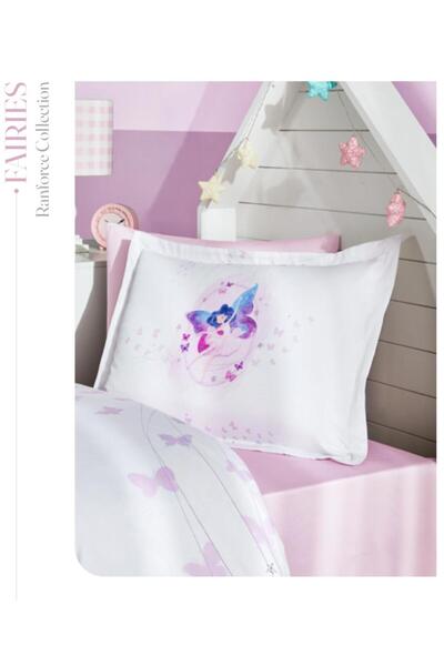 Özdilek ÖZDİLEK RANFORCE TEK KİŞİLİK NEVRESİM TAKIMI KIZ FAİRİES LASTİKLİ ÇARŞAF