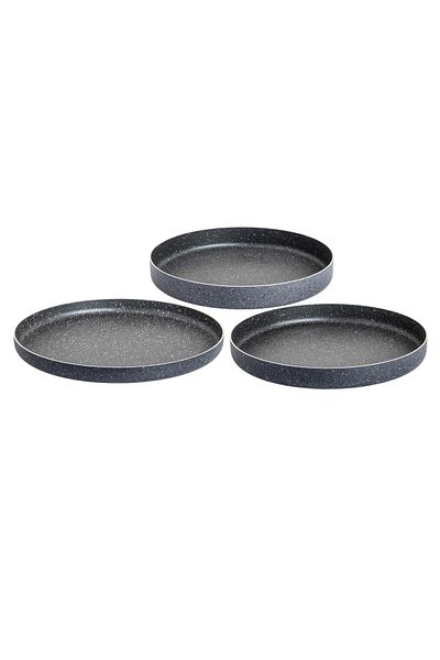 Dania 3-piece Turkish-made granite tray set