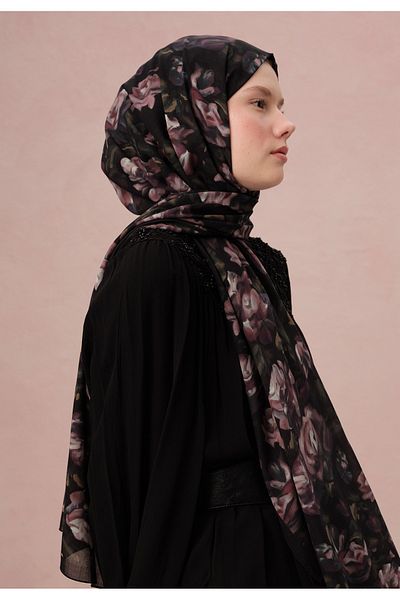 Fresh Lavanata Voile Shawl - Wild Rose Pattern