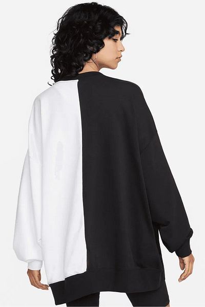 Nike Sportswear Crew Oversize Sweatshirt Women's Wide Fit Sweatshirt Black White