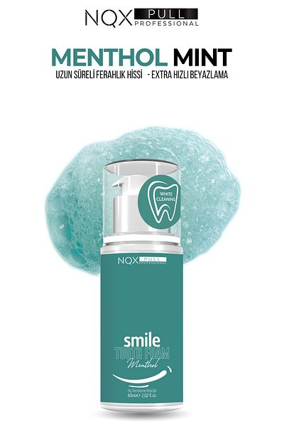 NQX PULL Natural Fluoride-Free Toothpaste - with Instant Whitening Effect, Full Protection Menthol-Mint
