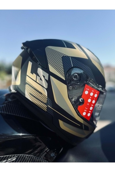 LS2 Stream 2 Road Mat Siyah-gold-gri Kask