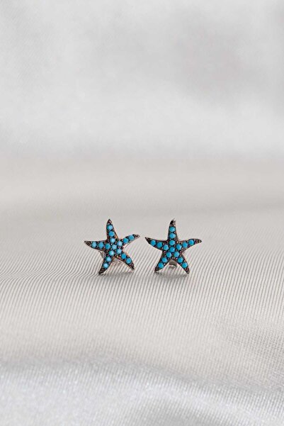 bs begisilver 925 Ayar Gümüş Deniz Yıldızı Küpe