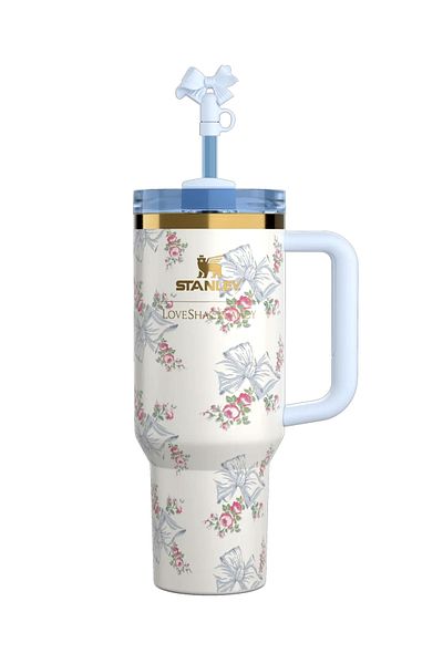 Stilize Stanleyy Quencher H2.0 Flowstate - 40 oz Stainless Steel Cup, Vacuum Insulated, Quartz 2.0