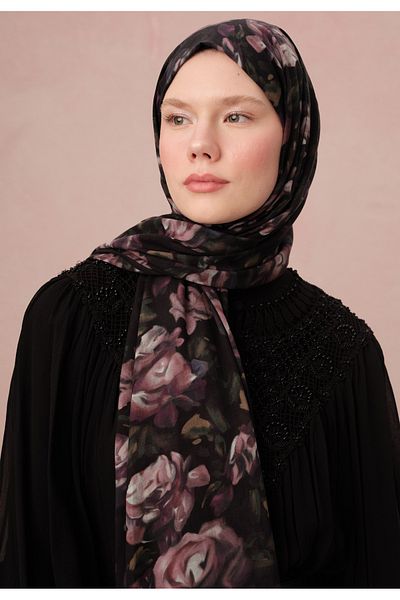 Fresh Lavanata Voile Shawl - Wild Rose Pattern