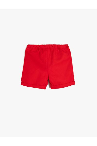 Koton Basic Shorts with Cotton Pocket Detail and Elastic Waist