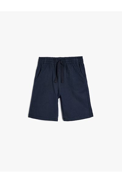 Koton Elastic Waist Pocket Detailed Cotton Basic Shorts
