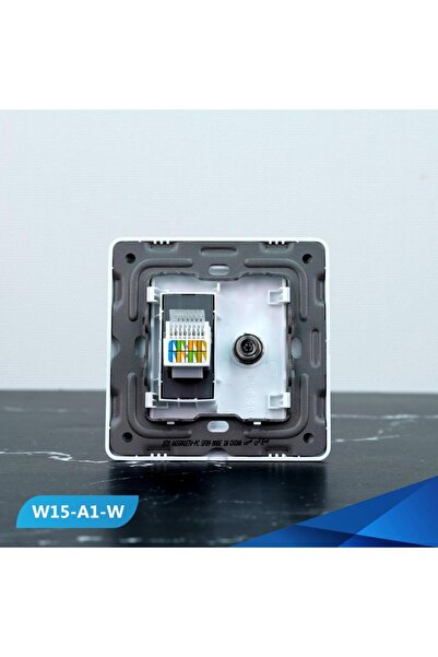 Btm Computer socket and white spiral TV socket -10 pieces