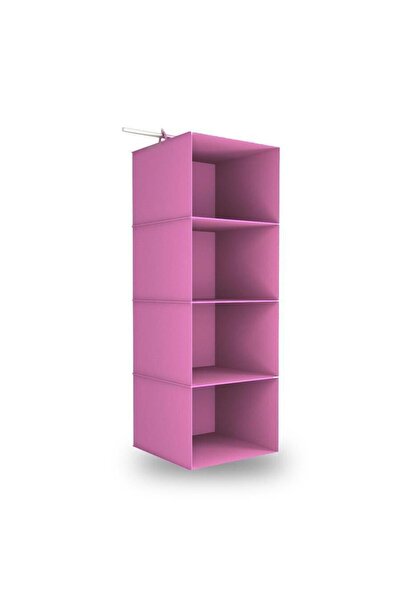 FırsatVar Dolap İçi Düzenleyici 4 Gözlü Katlanabilir Bez Raf Organizer