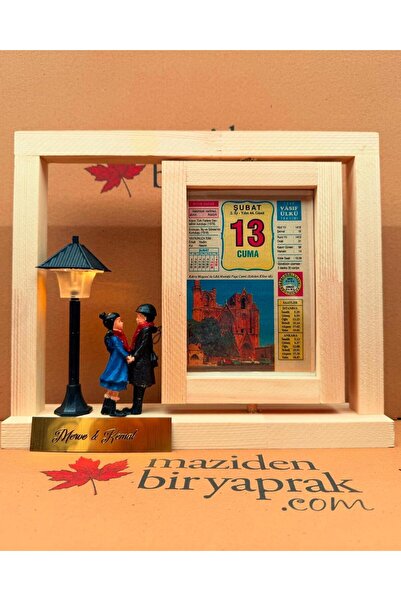 MAZİDENBİRYAPRAK Orijinal Takvim Yaprağı 360 DERECE DÖNEN ÇERÇEVE VE FOTOĞRAF