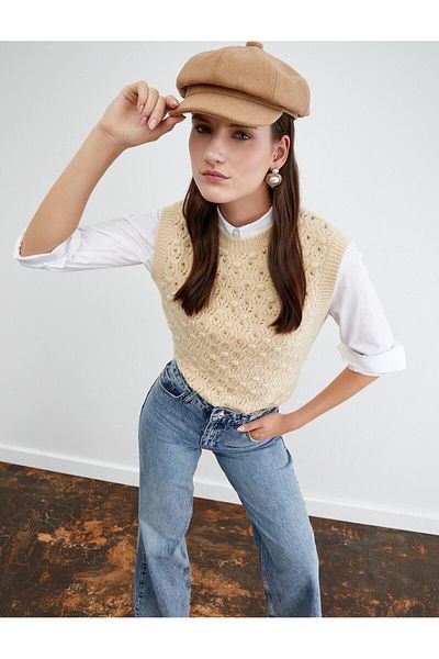 Koton Beaded Knitted Sweater