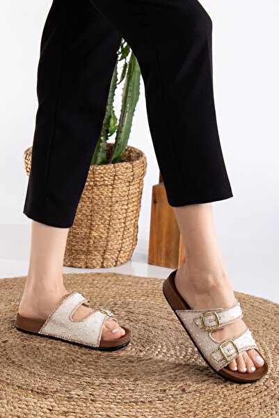 Slipcat Κομψές καθημερινές ολόκληρες ορθοπεδικές παντόφλες Pien Double Buckle