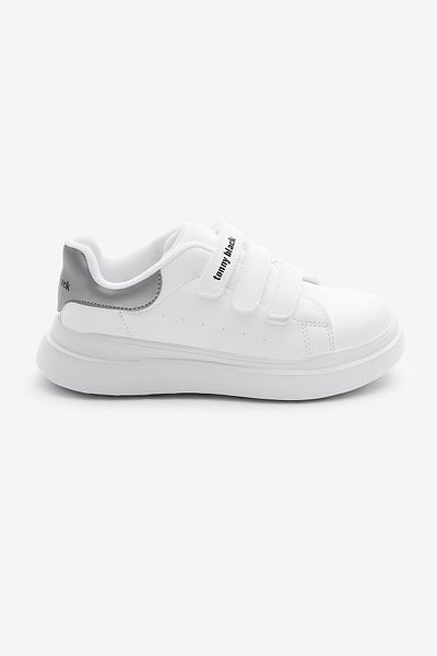 Tonny Black Παιδικά Unisex Λευκά Ασημί Eva Faylon Σόλα Τρεις Velcro Αθλητικά Παπούτσια