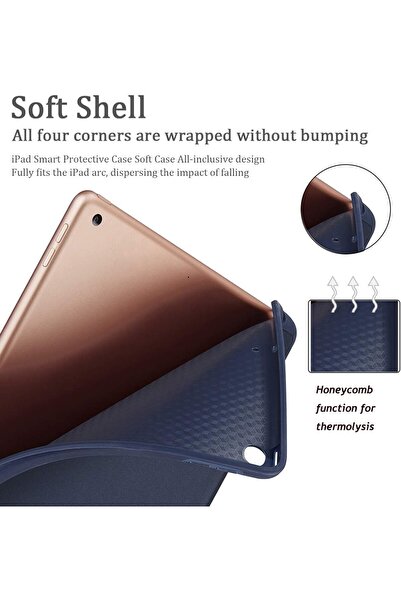 AWH Case for iPad 6th/5th Gen 9.7-Inch, 2018/2017 Model, Slim Smart Case, Auto Sleep/Wake, Navy