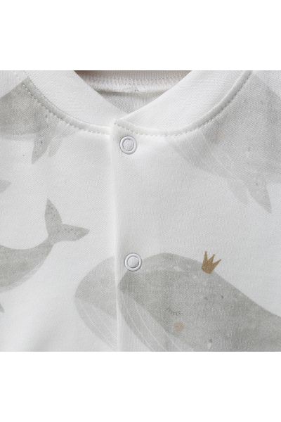Bebetto Interlok Without Booties Mini Pyjamas Set 2-Piece (Whales) F1407